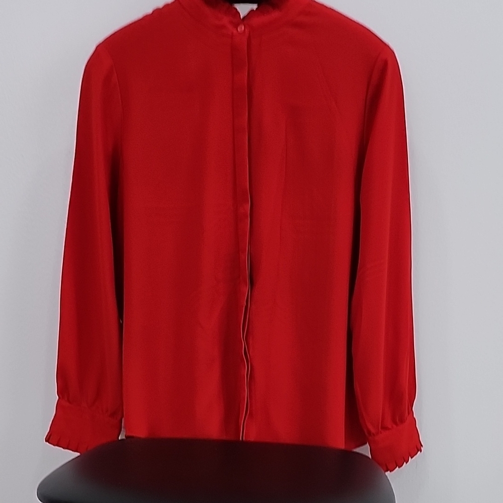 Ann Taylor Bold Red Top